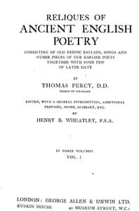 Reliques of Ancient English Poetry, Volume 1 (of 3): Consisting of Old Heroic Ballads, Songs and Other Pieces of Our Earlier Poets Together With Some Few of Later Date