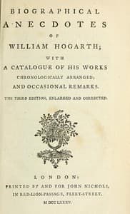 Biographical Anecdotes of William Hogarth, With a Catalogue of His Works