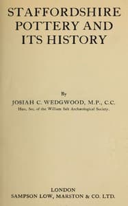 Staffordshire pottery and its history